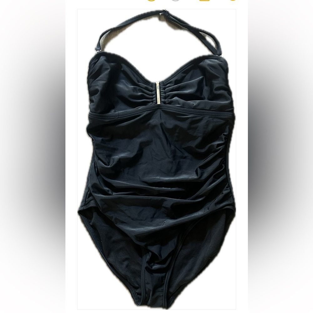 Calvin Klein One Piece Black Swimsuit Sz 10